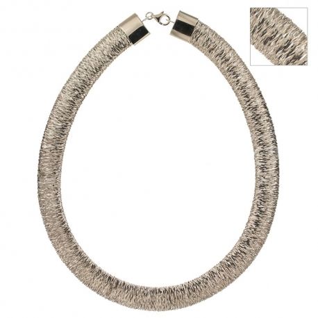 Collier modèle tressé en Or blanc 18 Kt 750/1000 pour femme