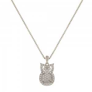 White gold 18k with owl...