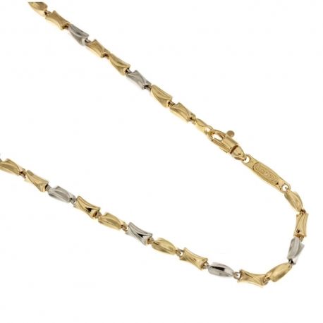 Gold 18k 750/1000 canna di bambù type man chain