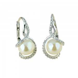 White gold 18k with pearls...