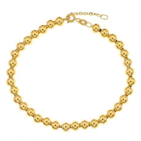 Pulsera de bolas lisas en oro de 18 Kt 750/1000 para mujer