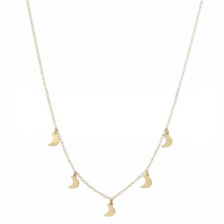 18K geelgouden choker met hangende manen