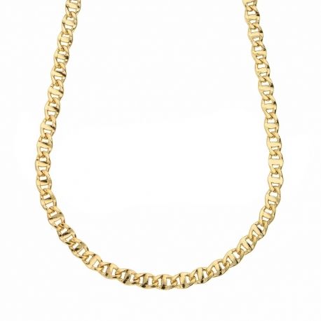 Kruismodel met platte ketting voor heren in 18K goud