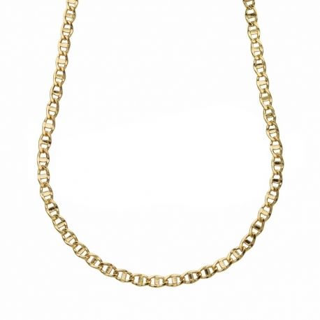 Yellow Gold 18k Traversino Type Man Chain