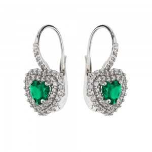 White Gold 18k with Green...