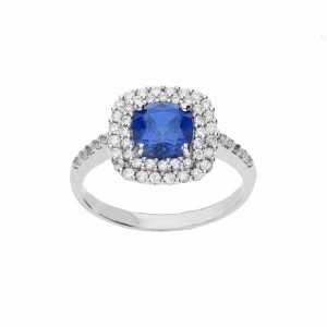 White Gold 18k with Blue...
