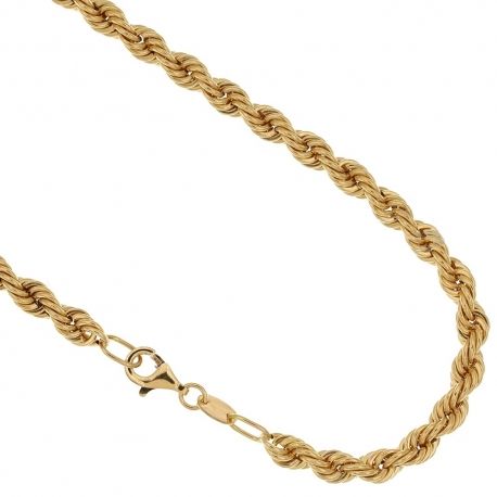 Yellow Gold 18k Length 27.55 inch Rope Type Necklace