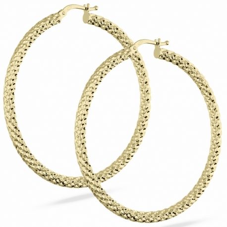 Yellow Gold 18k Circle Woman Earrings