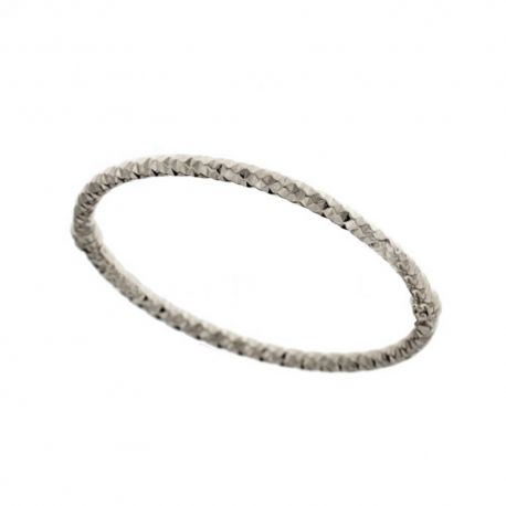 Bracelet rigide en or martelé 18 carats pour femme