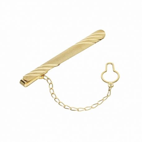 Gold 18k Shiny and Satin Man Tie Pin