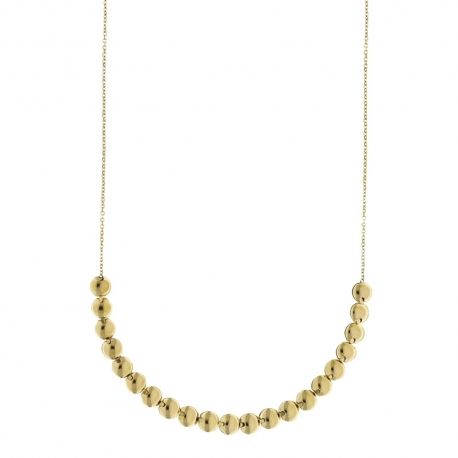 Yellow Gold 18k With Shiny Half Spheres Woman Choker