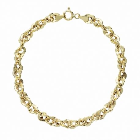 Iride armband i 18 Kt gult guld med unisex kedja