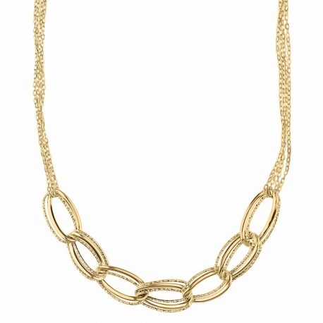 Collar de Oro Amarillo de 18K con Centro de Mesa para Mujer