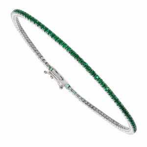 White Gold 18 Kt with Green...