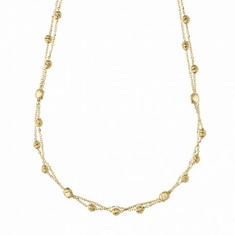 Collar de Oro Amarillo de 18 Quilates con Elementos de Diamantes para Mujer