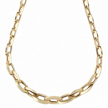 Collar de cadena de oro amarillo de 18 quilates para mujer