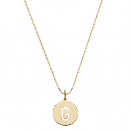 18K geelgouden ketting met letter G