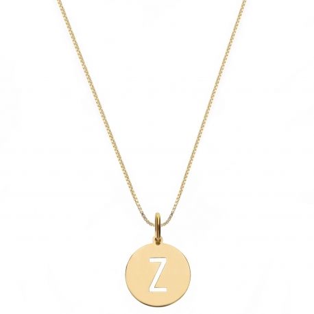 Yellow Gold 18k with Letter Z Woman Necklace