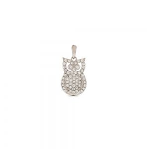 Owl-shaped pendant in 18K...