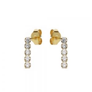 Tennis Earrings with Yellow...