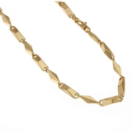 Gold 18k 750/1000 rhombus type for man link chain