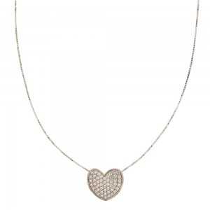 White gold 18k with heart...