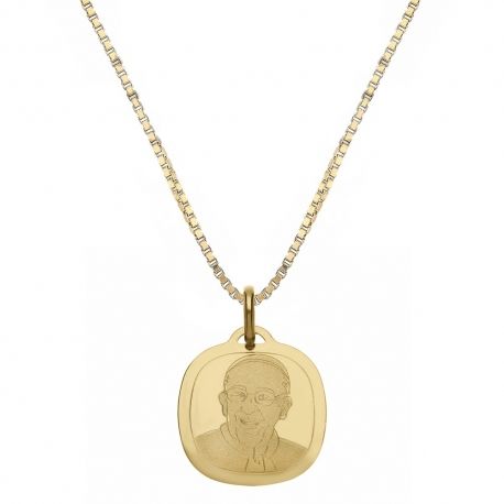 Yellow Gold 18k Pope Francesco Necklace