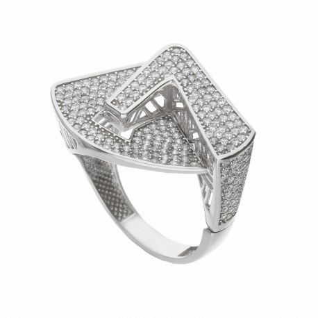 White Gold 18k Pavè Woman Ring