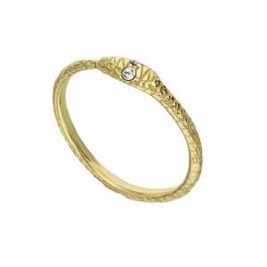 Serpentina-ring in 18K geel...