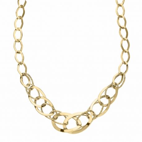 Yellow Gold 18k Link Chain Women Necklace