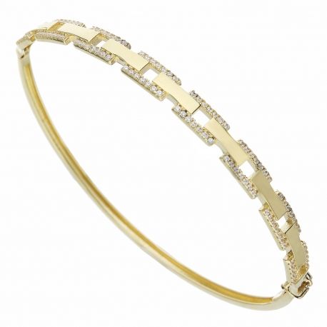 Bracelet rigide pour femme en or jaune 18 carats