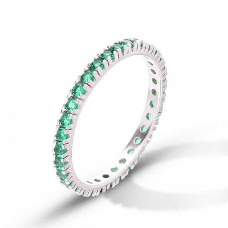 Jonc rond complet pour femme en or 18 carats