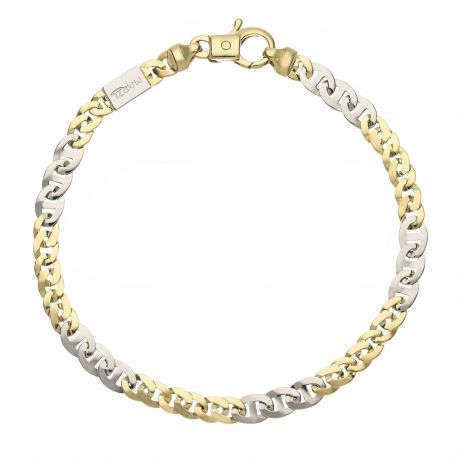 18k Yellow and White Gold Eye of the Tiger Bracelet