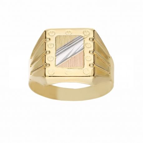 18 Kt Gold Shield Type Men Ring