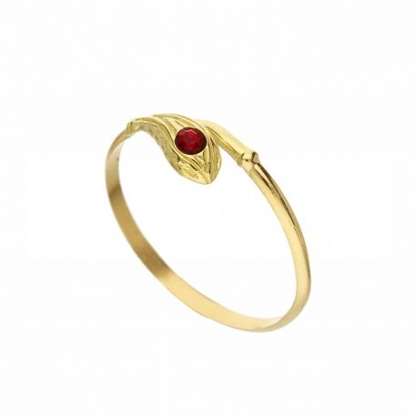 Bague serpent en or jaune 18 carats