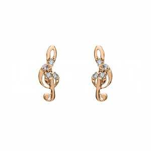18k Rose Gold with Cubic...