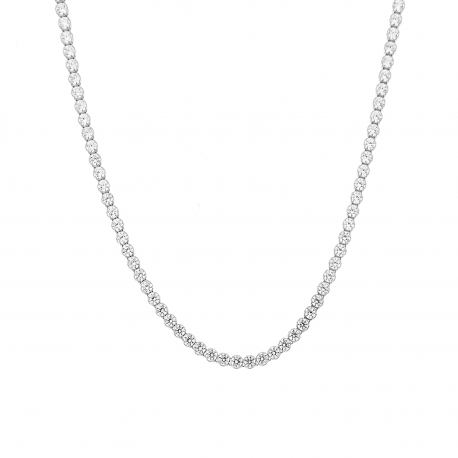 Women 18K White Gold Tennis whit Cubic Zirconia Necklace