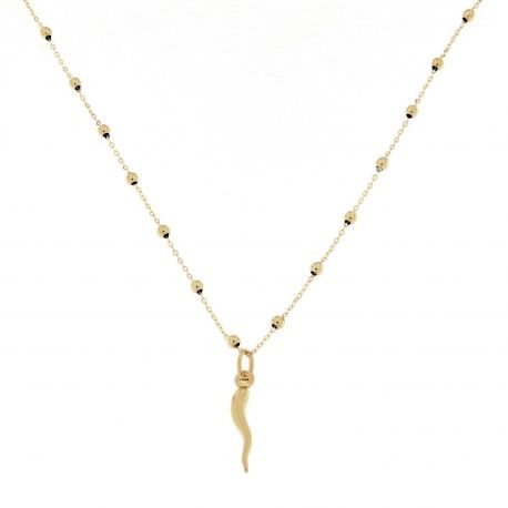 Women 18K Yellow Gold Horn Necklace