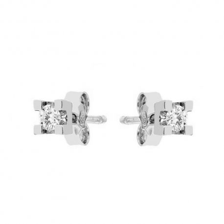 Women 18K White Gold with Diamonds Earrings