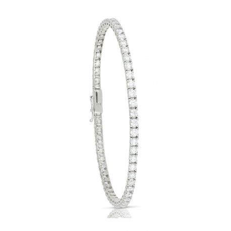 White gold 18k with white cubic zirconia tennis type bracelet