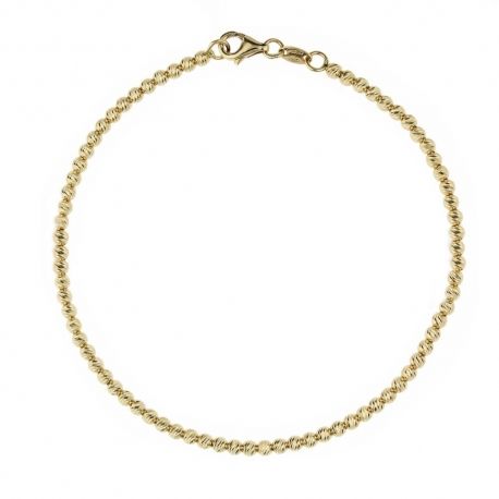 Pulseira jateada em ouro amarelo 18K