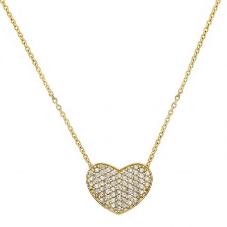 Women 18k Yellow Gold with Heart Choker