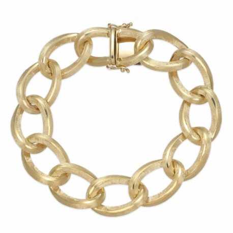 Women 18k Yellow Gold Chain Type Satin Bracelet