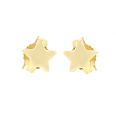 Pendientes Estrella en Oro Amarillo de 18K