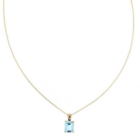 18K geelgouden ketting met topaas