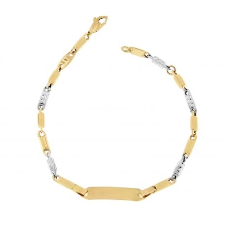 Pulsera en Oro Amarillo y Blanco de 18 Kt.