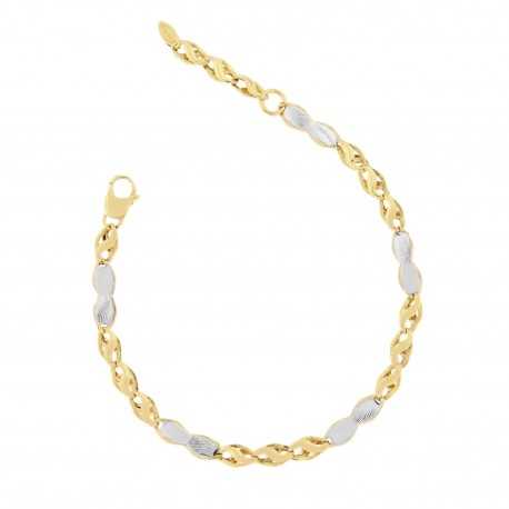 18K Yellow and White Gold Bracelet