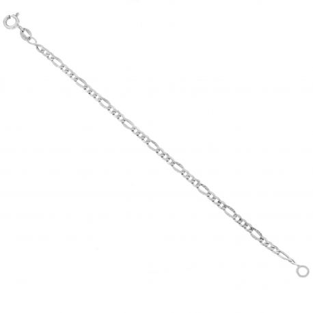 18 kt White Gold Satin Chain Bracelet