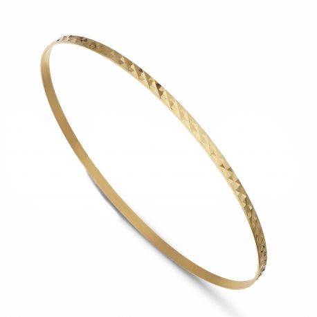 Pulseira Rígida Facetada em Ouro Amarelo 18K