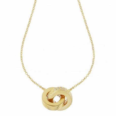 18K Yellow Gold Necklace with White Zircons